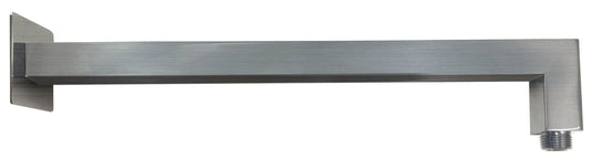 400mm Square Horizontal Shower Arm c/w Flange - Matt Black