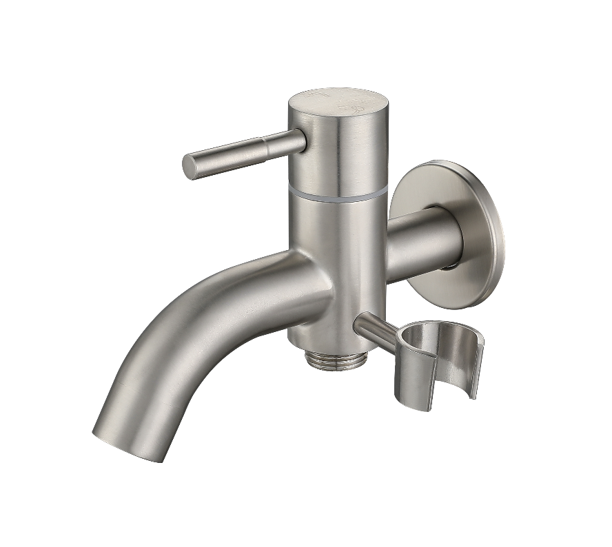 SUS304 Two Way Tap c/w Holder - Satin