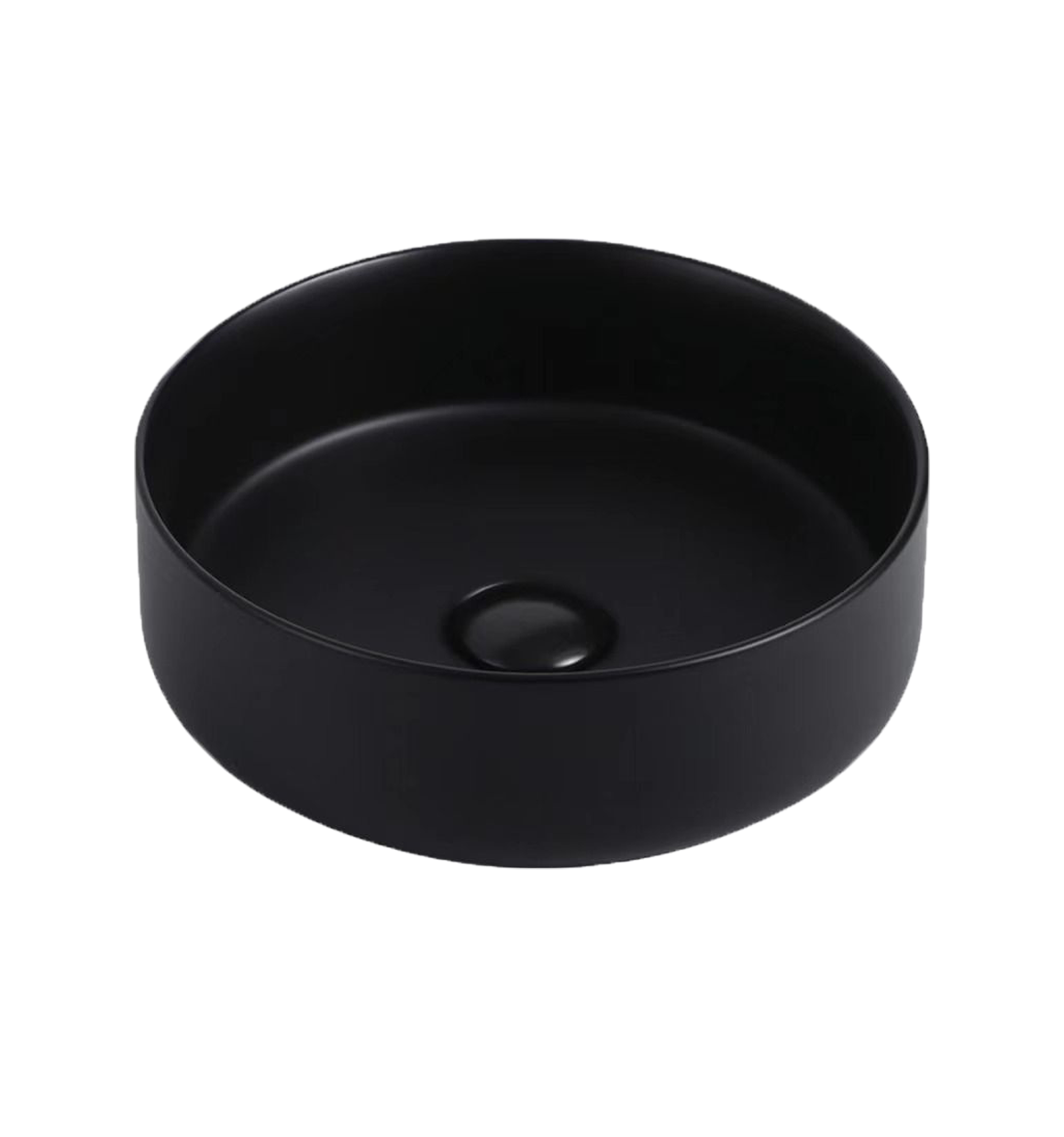 Round Above Counter Wash Basin - Matt Black