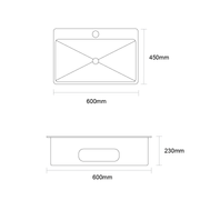 SUS304 Single Bowl Sink - Rose Gold