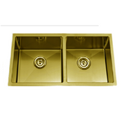 SUS304 Double Bowl Kitchen Sink - Gold