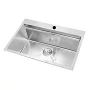 SUS304 Single Bowl Sink c/w chopping board & basket - Satin