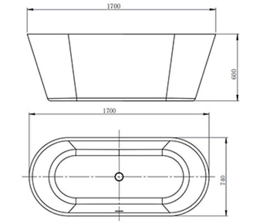 Free Standing Bathtub - White