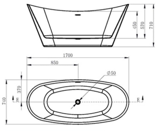 Free Standing Bathtub - White