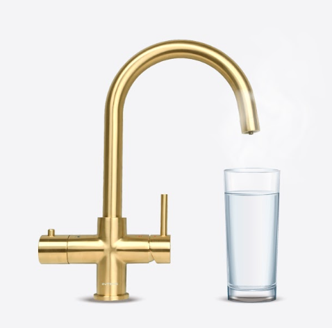 Intrix One Water Filter Hot & Cold System with Tap Series 4-in-1 (Matte Gold )