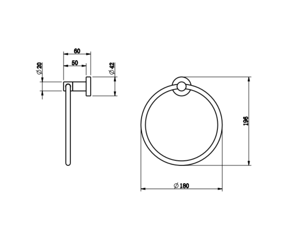 SUS304 Towel Ring - Grey