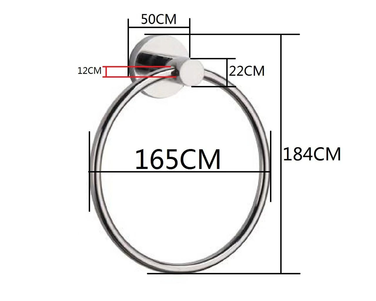 SUS304 Towel Ring - Matt Gold