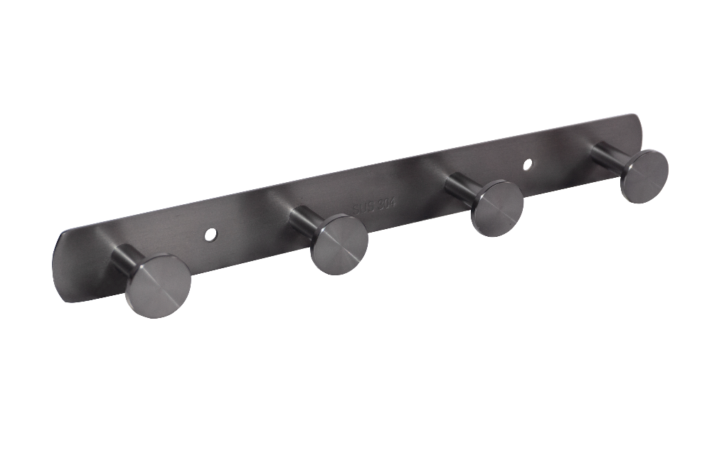 SUS304 4pcs Robe Hook - Grey