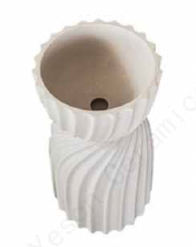 Polystone Free Standing Wash Basin - Cream White