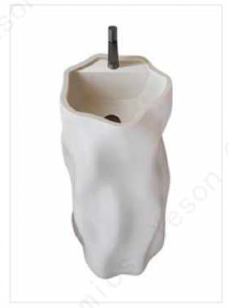 Polystone Free Standing Wash Basin - Cream White
