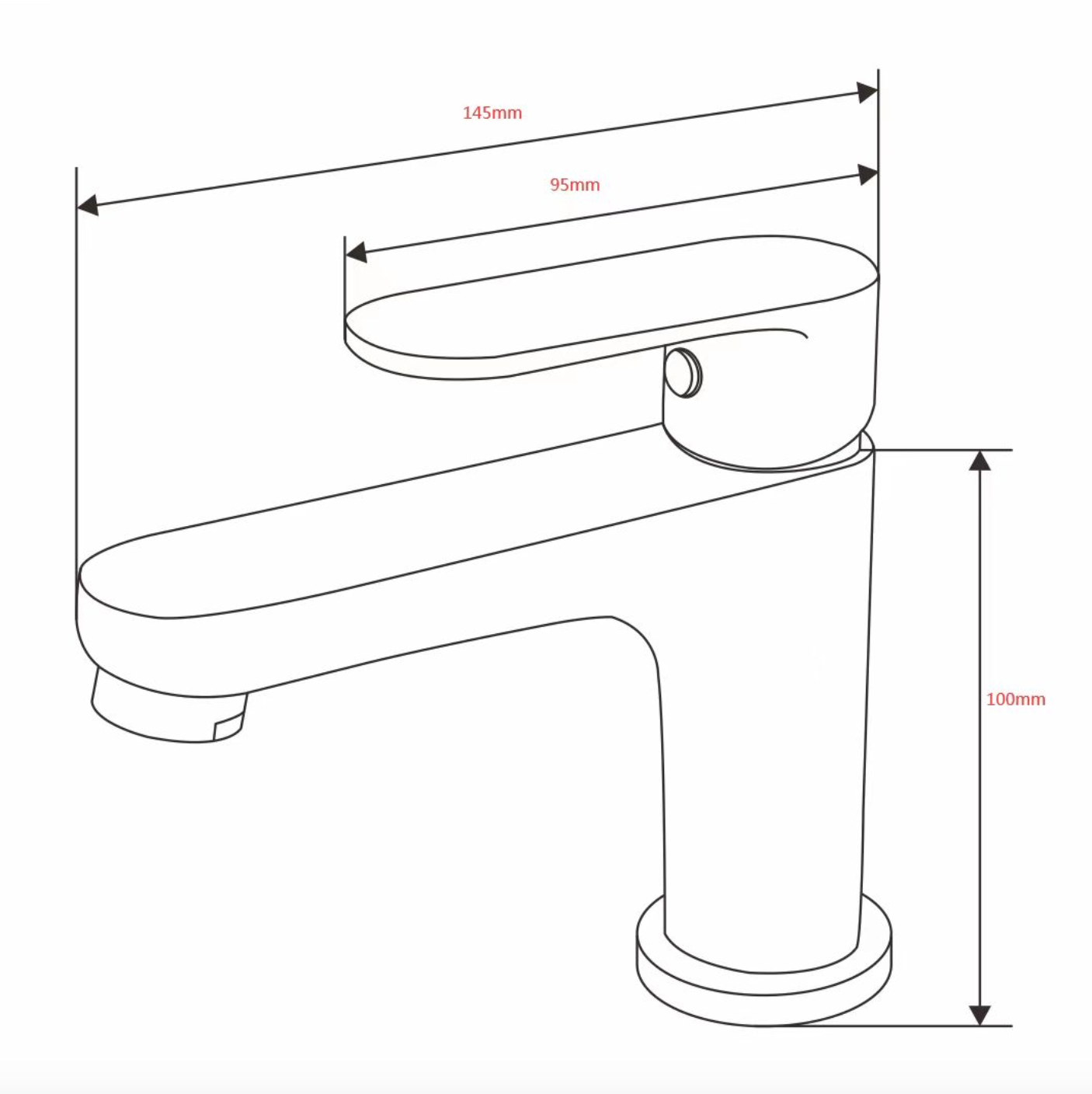Basin Cold Tap - Matt Gold