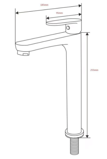 Above Counter Basin Cold Tap - Satin