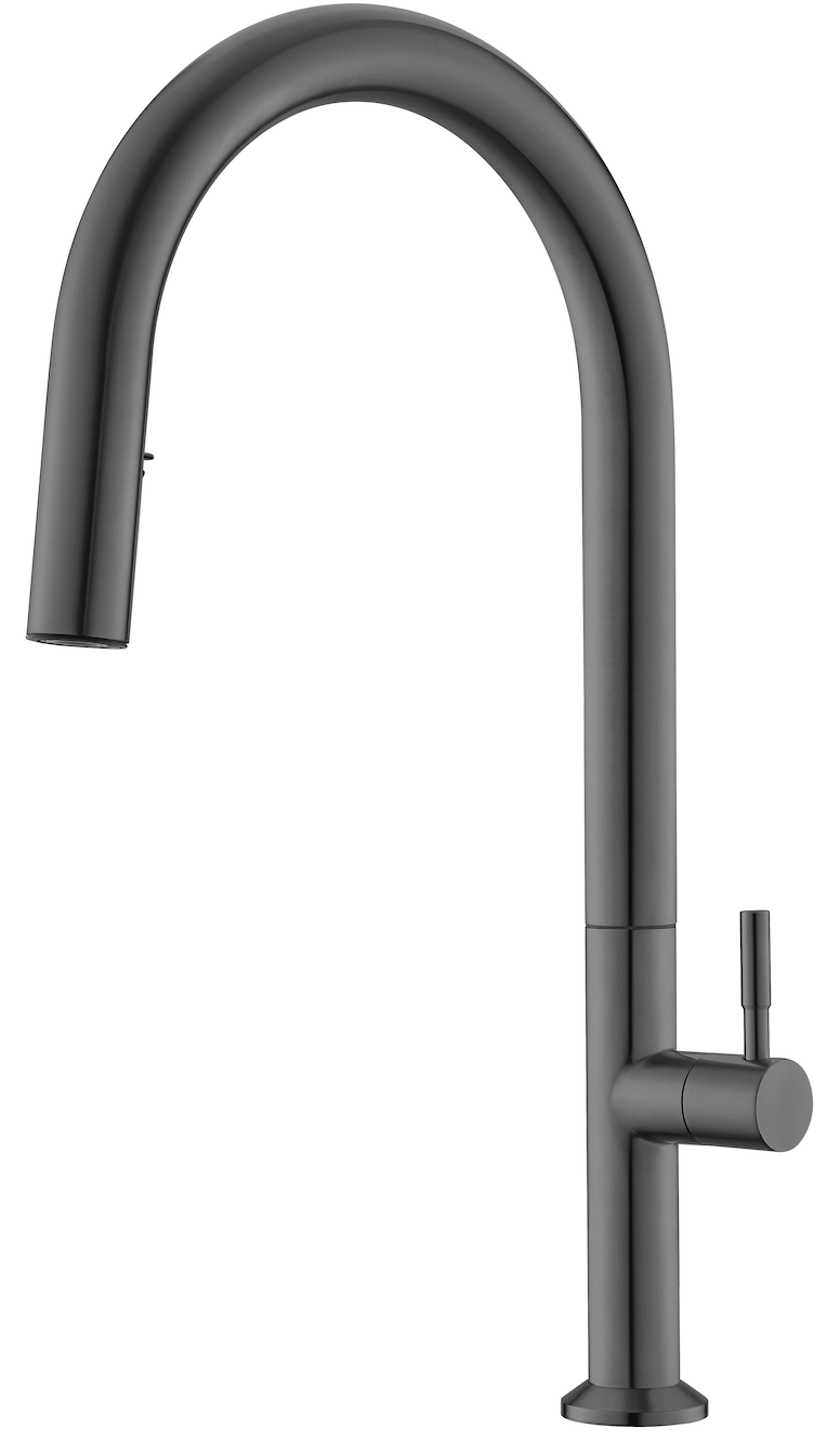 SUS304 Pull-Down Pillar Sink Tap - Grey