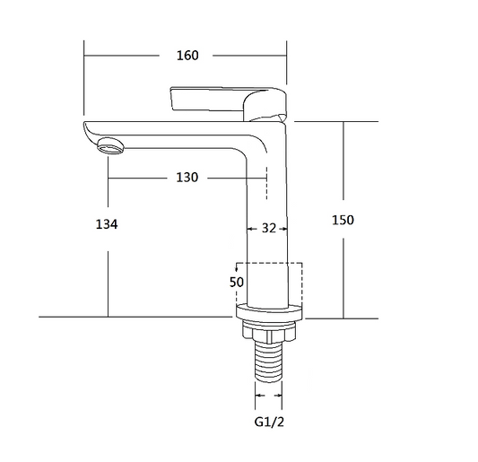 Basin Cold Tap - Satin