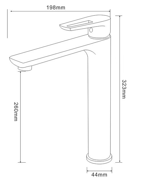 Above Counter Basin Mixer - Matt Gold