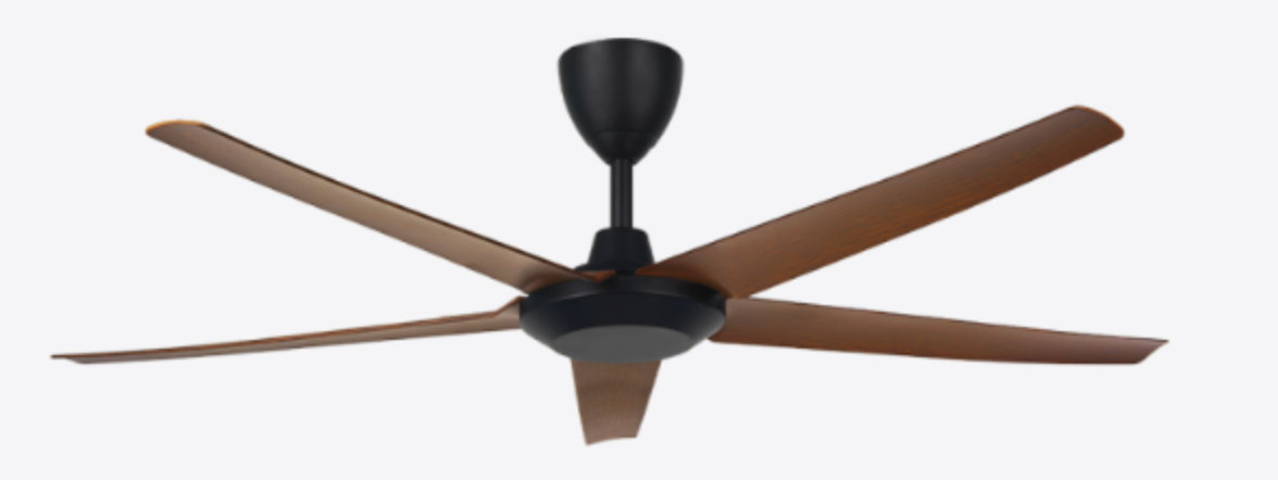 Alpha DC Motor Ceiling Fan- (56 ") 5 ABS Blade 12+12 Speed with Remote control - Walnut