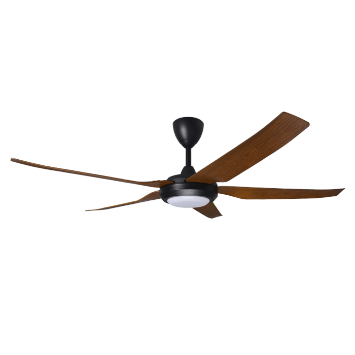 Alpha DC Motor LED Ceiling Fan- (56 ") 5 ABS Blade 8+8 Speed with Remote control - Walnut