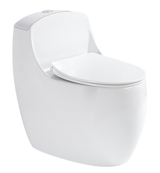 TERQA Siphonic Spinning Flush WC Complete Set c/w UF Seat Cover (S-300mm) - White