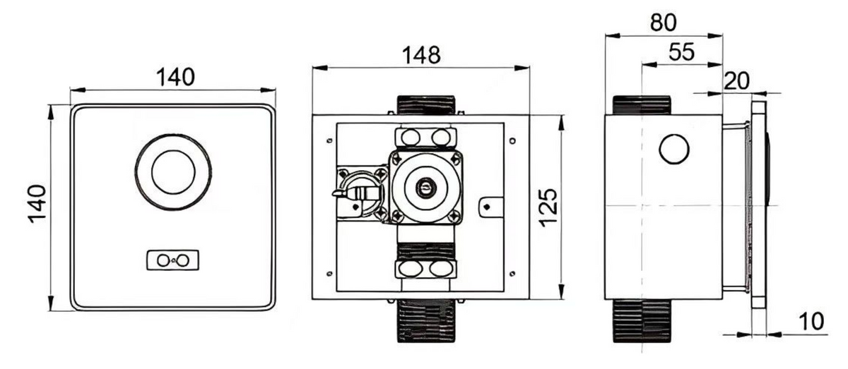 Commercial: WC / Squatting Sensor Flush Valve (DC+AC) - Chrome