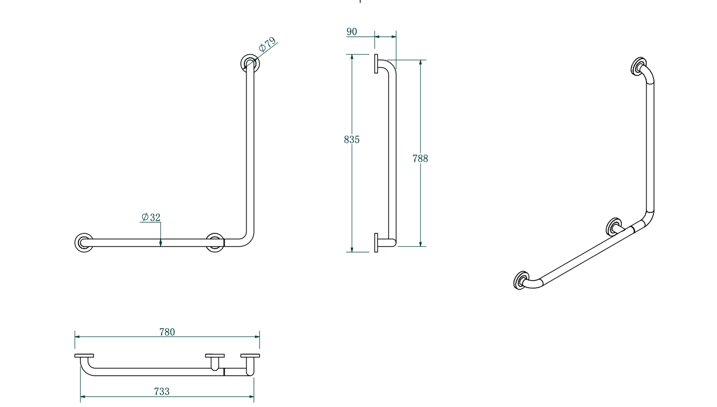 SUS304 Grab Bar - Satin