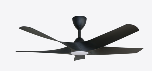 Alpha Ultra Led DC Motor Ceiling Fan- (56 ") 5 ABS Blade 8+8 Speed with Remote control - Matt Black