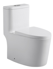 VITI Washdown Spinning Flush WC Complete Set with UF Seat Cover and P to S Connector (S-150mm) - White