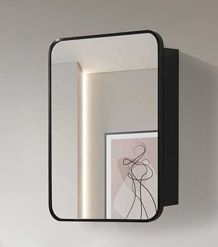 Aluminium Mirror Cabinet -Black