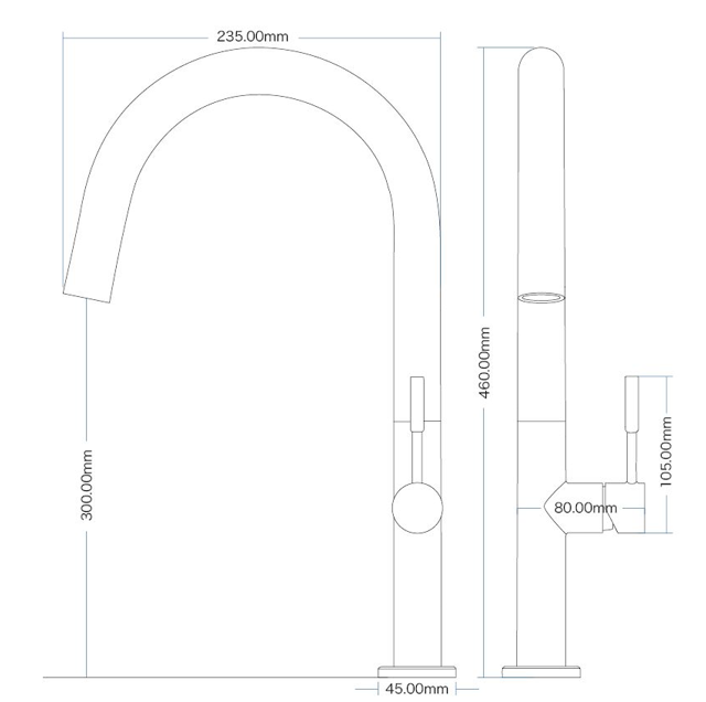 Pillar Sink Mixer - Chrome