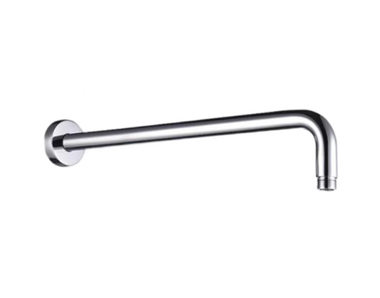 400mm Round Horizontal Shower Arm c/w Flange - Matt Black