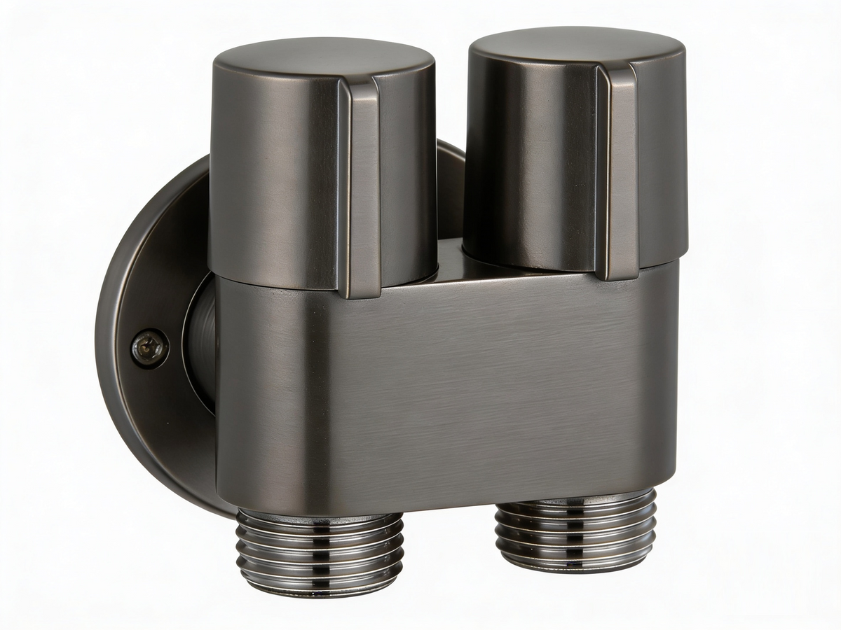 Two Way Angle Valve - Matt Black