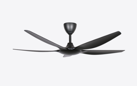 Alpha DC Motor Ceiling Fan- (56") 5 ABS Blade 8 speed with Remote control - Matte Black
