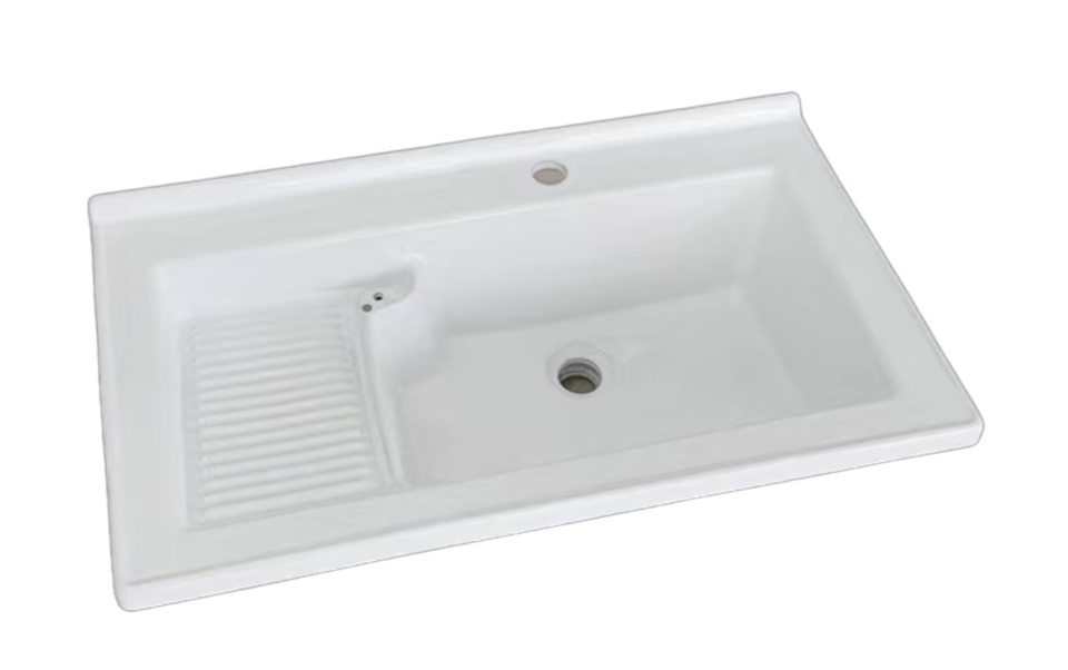 800mm Ceramic Laundry Basin Only - White