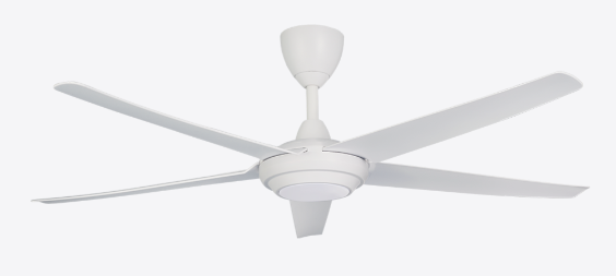Alpha DC Motor LED Ceiling Fan- (56 ") 5 ABS Blade 12+12 Speed with Remote control - Matt White