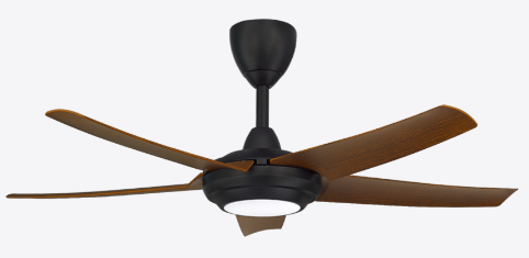 Alpha DC Motor LED Ceiling Fan- (46 ") 5 ABS Blade 12+12 Speed with Remote control - Walnut