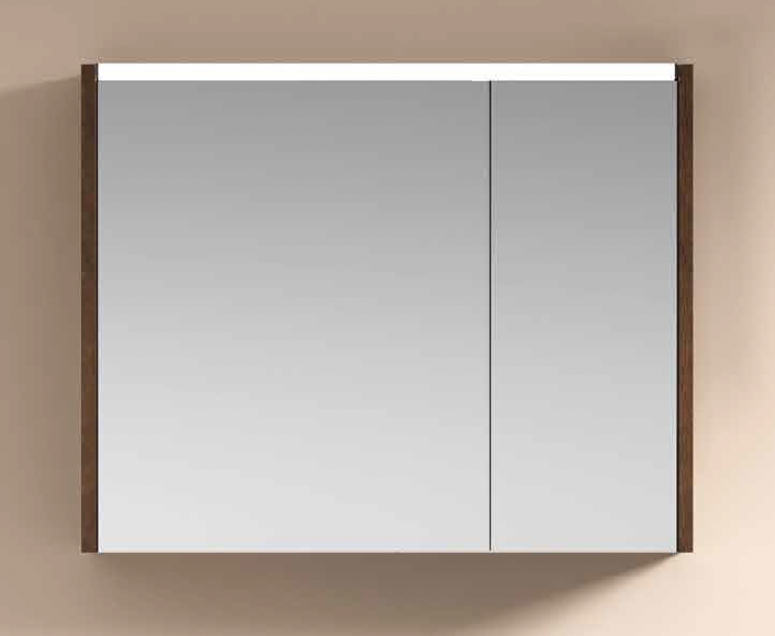 Solid Wood Mirror Cabinet with LED Lights