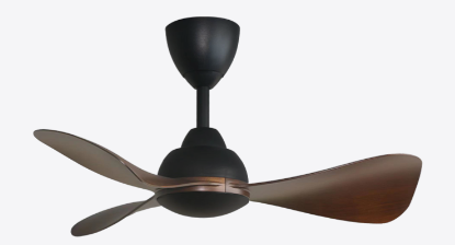 Alpha DC Motor Ceiling Fan- (33 ") 5 ABS Blade 12+12 Speed with Remote control - MB Walnut