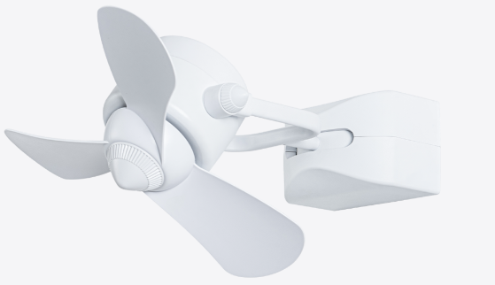 Alpha DC Motor (Wall Mount)-(16") 3 ABS Blade 8 speed with Remote Control - Matt Black