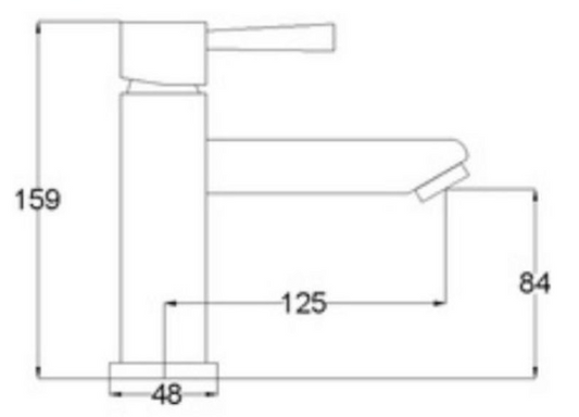Single Lever Pillar Basin Tap – Short