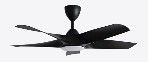 Alpha Ultra Led DC Motor Ceiling Fan- (48 ") 5 ABS Blade 8+8 Speed with Remote control - Matt Black