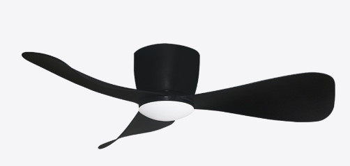 Alpha DC Motor LED Ceiling Fan- (33 ") 5 ABS Blade 12+12 Speed with Remote control - Matt Black