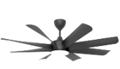 Rezo DC Motor LED Ceiling Fan- (60") 8 ABS Blade 12 Speed (F6+R6) with Remote control - Matt Black