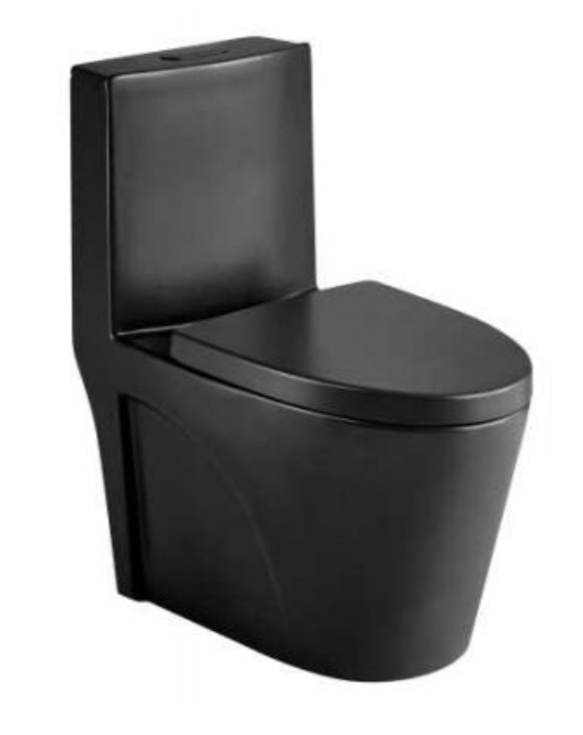 Siphonic Flush WC Complete Set (S-300mm) - Matt Black