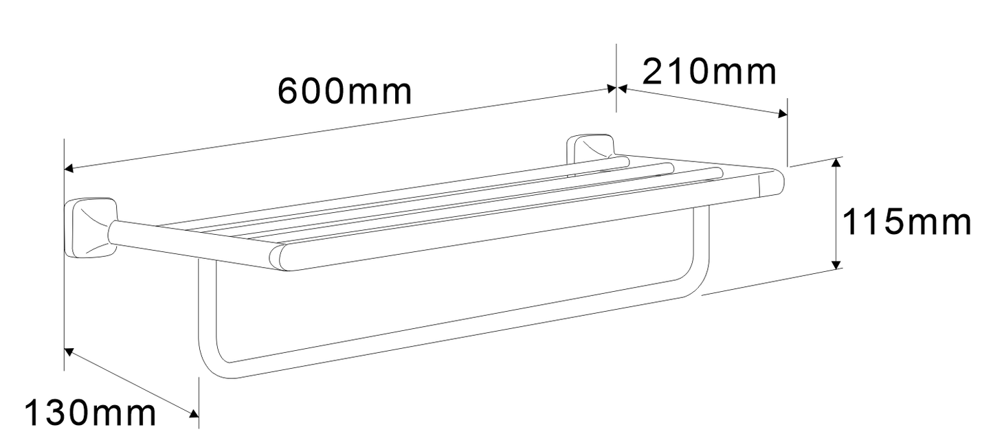 SUS304 Towel Rack - Chrome