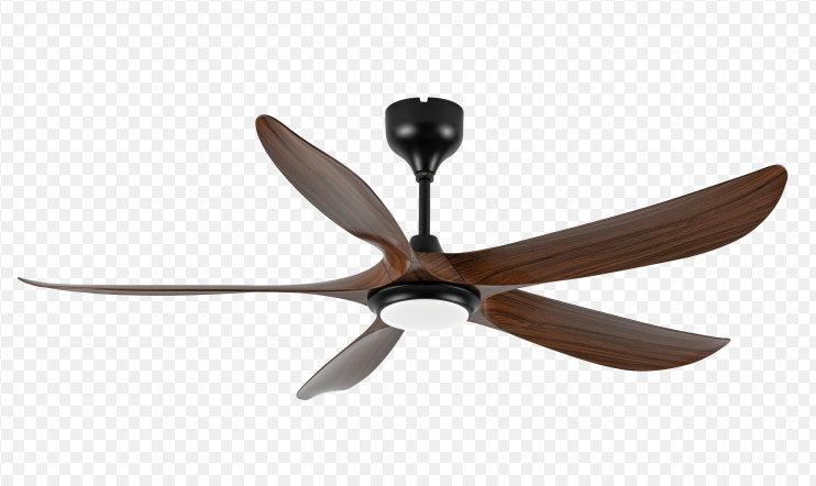 Rezo DC Motor LED Ceiling Fan- (58") 5 ABS Blade 18 Speed (F9+R9) with Remote control - Dark Wood
