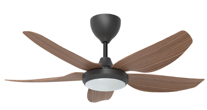 Rezo DC Motor LED Ceiling Fan- (42") 5 ABS Blade 18 Speed (F9+R9) with Remote control - Matt Black