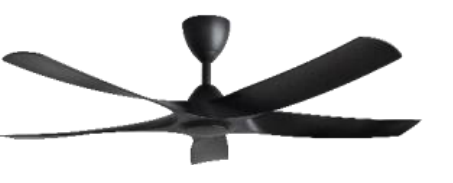 Alpha DC Motor Ceiling Fan- (56 ") 5 ABS Blade 12speed with Remote control - Matte Black