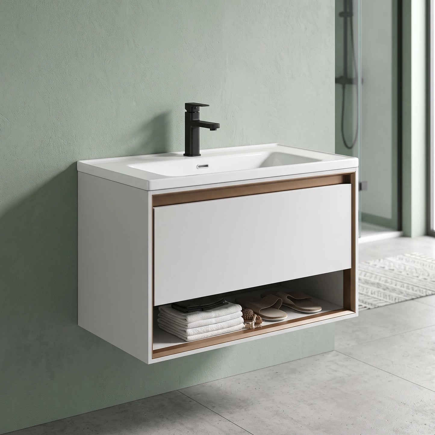 SUS304 Main Basin Cabinet in a room setting