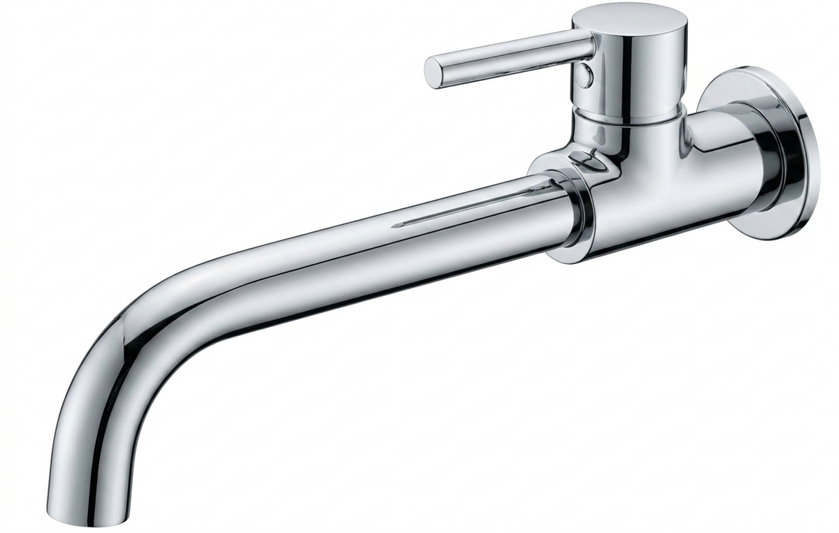 Wall Mounted Basin Tap - Chrome