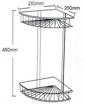 2 Tier Corner Rack - Satin