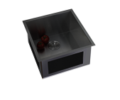 Single Bowl Sink c/w roll up basket- Nano Black